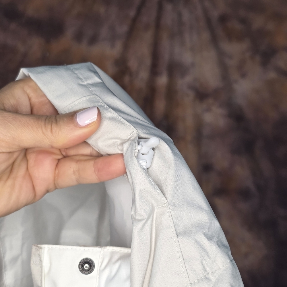 Eddie Bauer Weatheredge Jacket Water Resistant Lined Shell Cream White Taupe L - Picture 13 of 16
